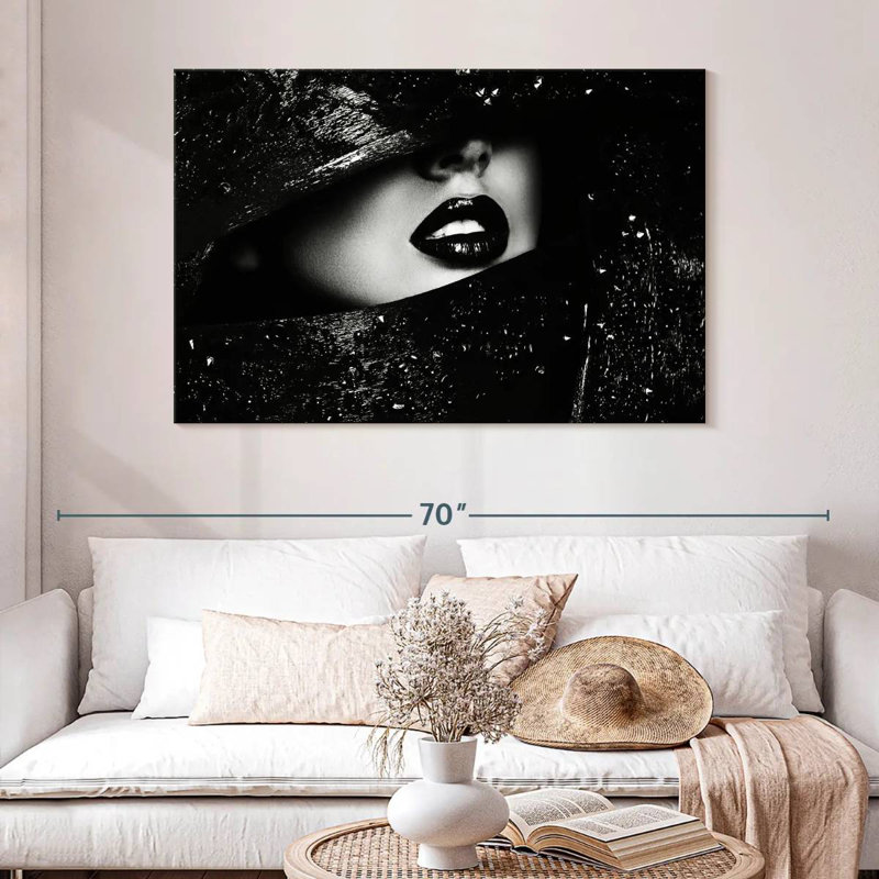 Shuttleworth Chic Black Lips, 32" H x 48" W
