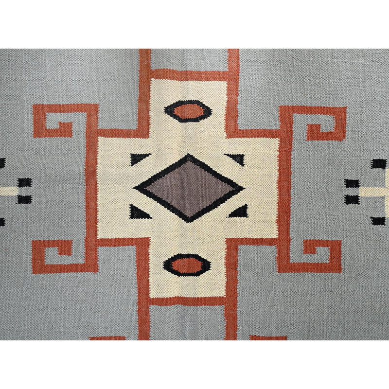 Tapis oriental tissé à la main à motif géométrique tissé à la main 8 pi 2 po x 9 pi 10 po 8 pi 2 po x 9 pi 10 po