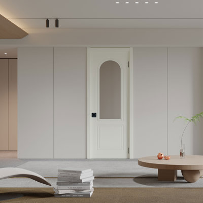 Arched Panel Interior Door with Solid Fir Wood Frame
