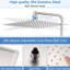 Pomme de douche carrée 12 "avec bras d'extension réglable, bras pour fixation murale