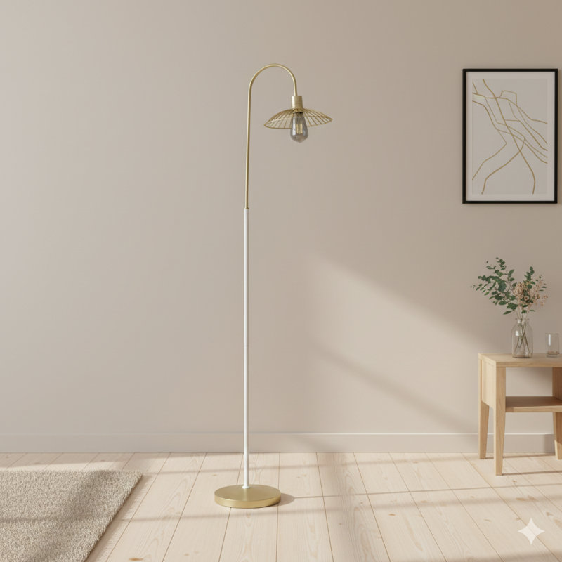 Lampe sur pied en métal 64 po
