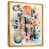 Toile avec cadre flottant or