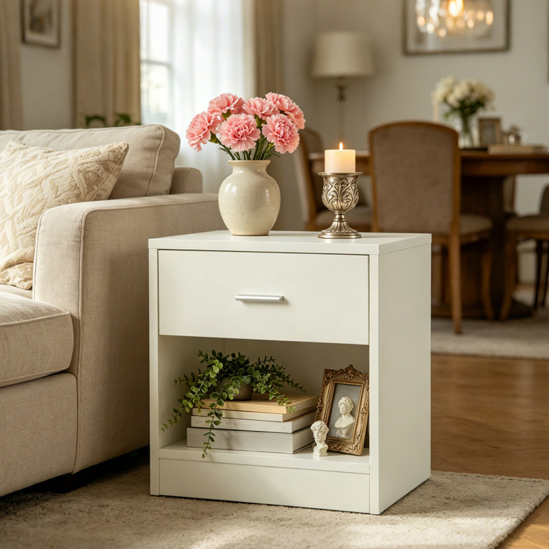 15.35 " W Standard Drawer Nightstand