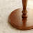 Petal-Shaped Pedestal End Table, Brown Ash Wood Veneer Side & Drink Table for Small Spaces