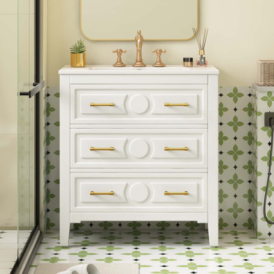 Meuble-lavabo 30 po avec lavabo en céramique