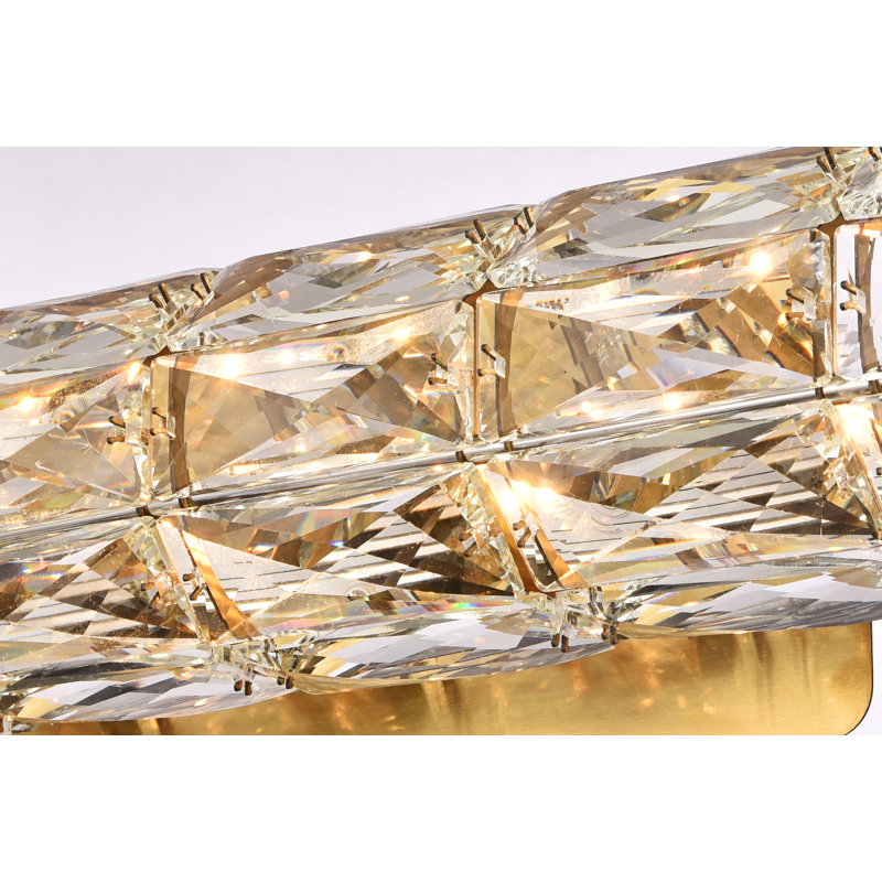 Ultan Dimmable LED Vanity Light, 4.7" H x 12.2" W x 9" D, Gold