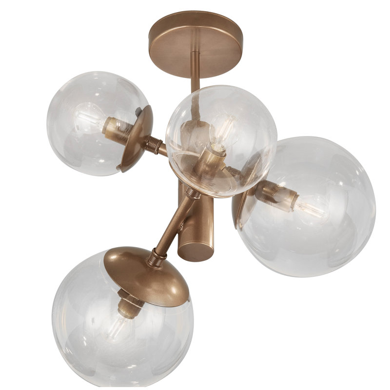 Plafonnier semi-encastré 4 lumières Global C4L, Bronze