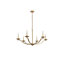 Lustre en roue de chariot à 6 lumières de style bougie Henton-330010119-330678277