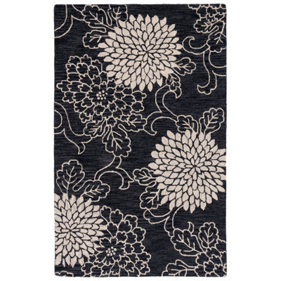 Tapis noir / ivoire Abranda
