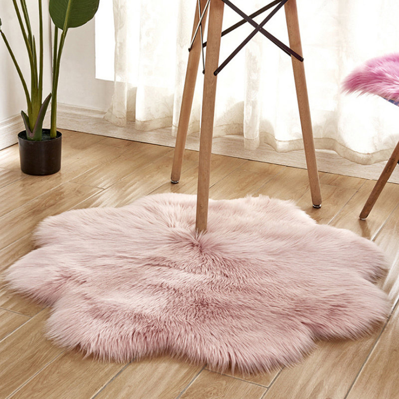 Oundle Solid Colour Shag 90cm X 90cm Area Rug