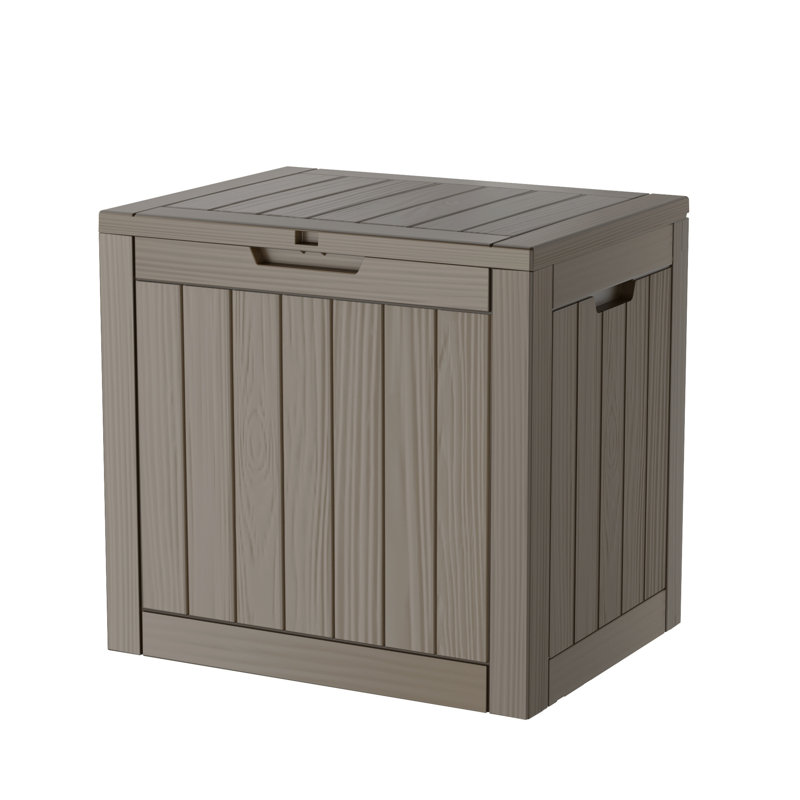Boîte de terrasse verrouillable en résine 35 gallons Decksplore, Gris