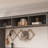 Starlin 102" Wide Entryway Hall Tree With Multi Shelves And Glass Door Cabinets-1466056612