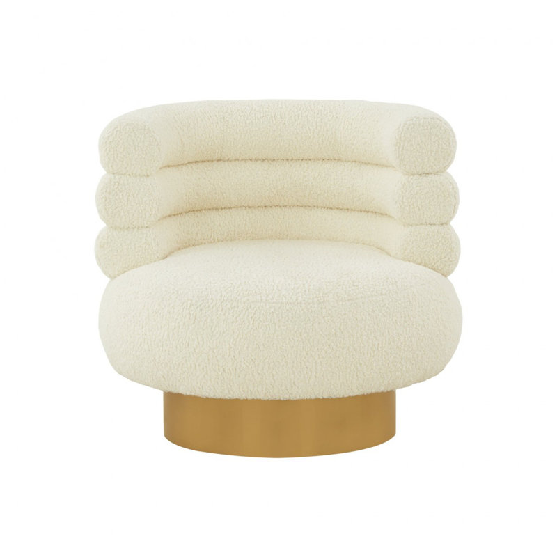 Fauteuil d'appoint moderne en sherpa Modrest Gerry