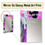 Peinture rose et bleue fusion II - grand miroir abstrait, miroir mural décoratif moderne, impression sur métal-818325739