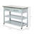 Kitchen Island With Stainless Steel Top, Traditional Kitchen Island With Storage, 2-Tier Open Shelves, Drawers, Light Gray