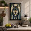 Noble Wolf Geometric - Wrapped Canvas-725247380-725247389