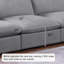 Canapé modulaire en L 8 pi avec 8 repose-pieds et accoudoirs rembourrés en tissu moelleux 8 pièces-508716193