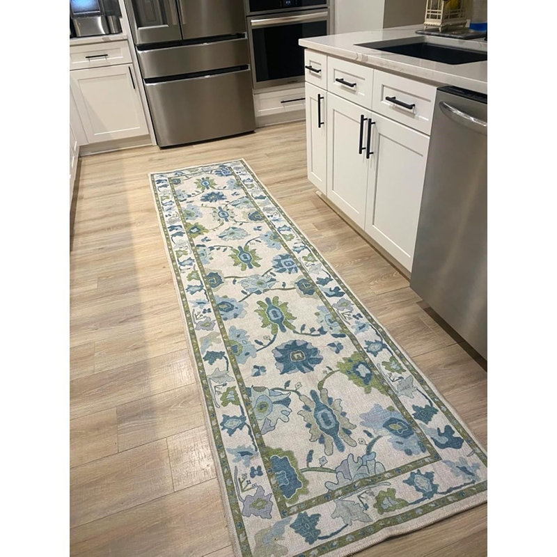 Tapis vert vert Oushak
