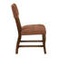 Chaises d'appoint de salle à manger rembourrées modernes en chenille rouille, de 2, couleur brune, structure contemporaine 2 pour la salle à manger, finition bois