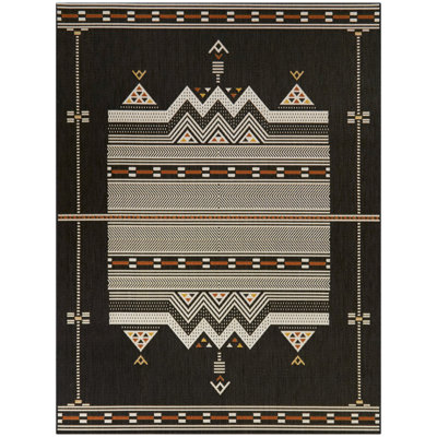 Tapis intérieur / extérieur gris anthracite Adriaan