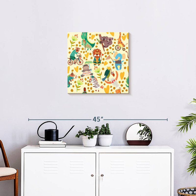 Ashelle, motif d'animaux de safari, H 20 po x l 20 po