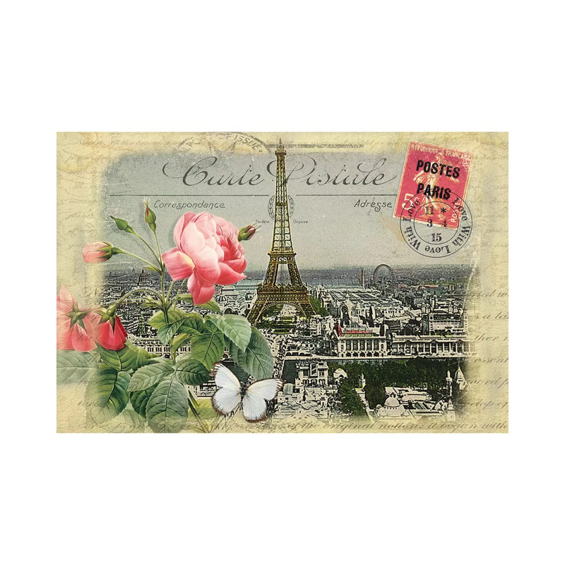 Parisian Postcard #2 by Rnob - Wrapped Canvas Print, 66.04 cm H x 45.72 cm W x 3.175 cm D