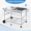 Table de barbecue d'extérieur pour bouilloire originale 18 po et 22 po avec support métallique, poubelle Weber