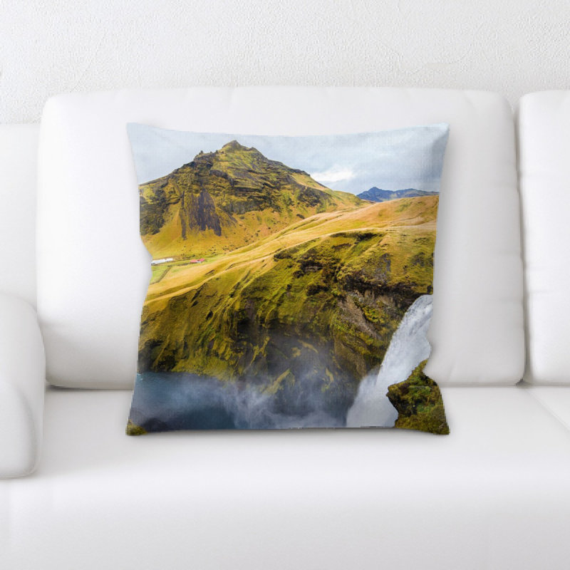 Waterfall Microsuede Reversible Throw Pillow