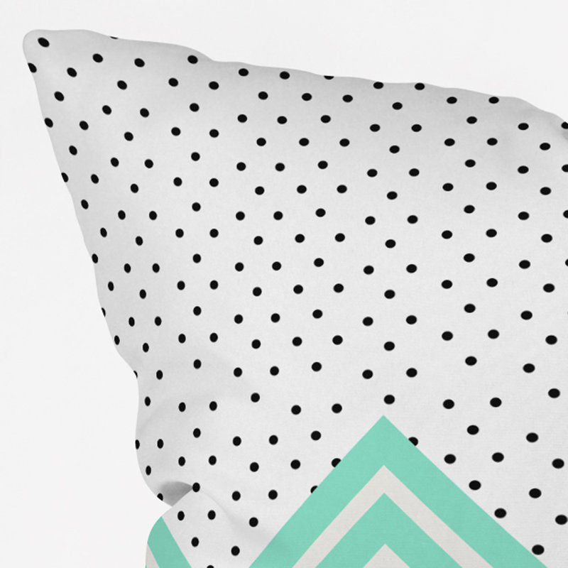 Coussin extérieur Chevron and Dots, 16 po x 16 po