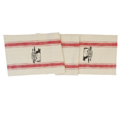Pryce Cow Feed Sack Cotton Table Runner