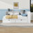 Queen Size Wood Daybed with LED Lighting and Built-In Storage, USB Charging Ports-460018621