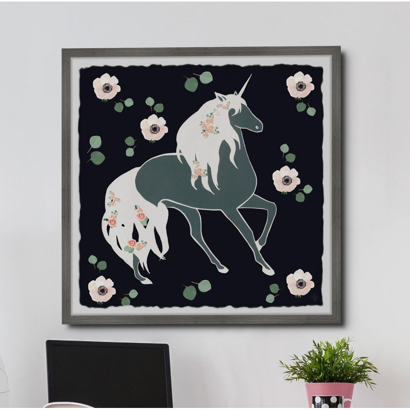 «Achille», reproduction encadrée «Unicorn», H 12 po x l 12 po