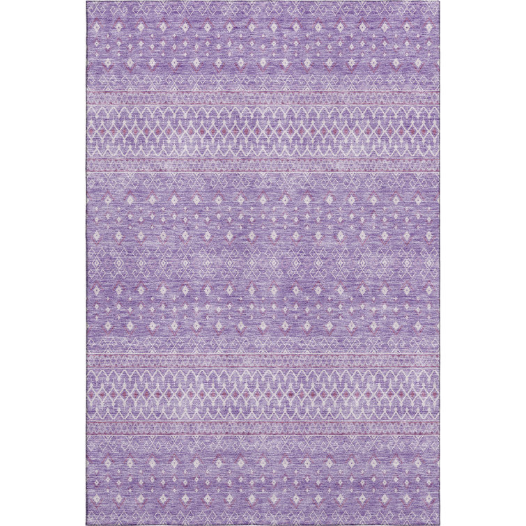 Premium Machine Washable Prisco Lavender Rug