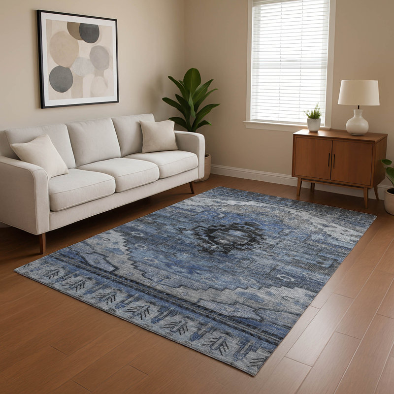 Tapis Tribal Premium lavable à la machine AMF1776, Rectangle 3' x 5'