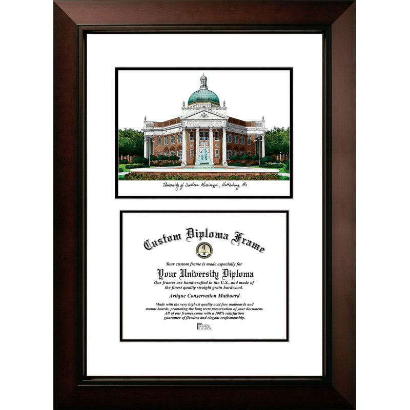 Cadre photo à diplôme de mississippi héritée southern NCAA