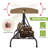 Fassold Outdoor Patio Swing Chair for 3 People, with Removable Cushion and Convertible Canopy-855471041