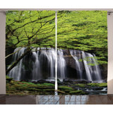 Polyester Semi Sheer Curtain Pair