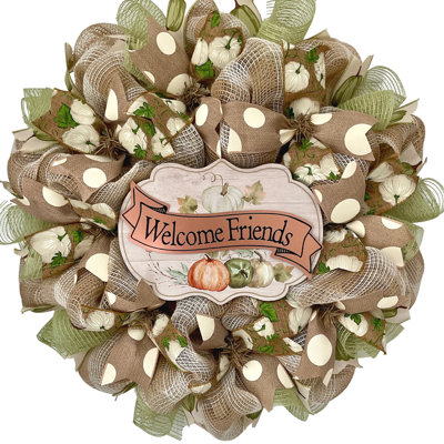 Citrouille d'automne Welcome Friends