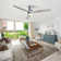 Kemp 52'' 3 -Blade LED Flush Mount Ceiling Fan with Remote Control and Light Kit Included