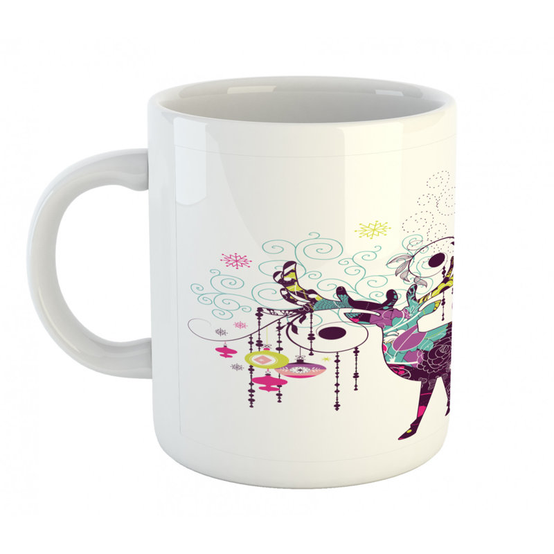 Grande tasse à café renne