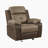 Puaolena 38" Transitional Polished Microfiber Glider Reclining Chair with Tufted Detail, Gentle Gliding & Durable Support