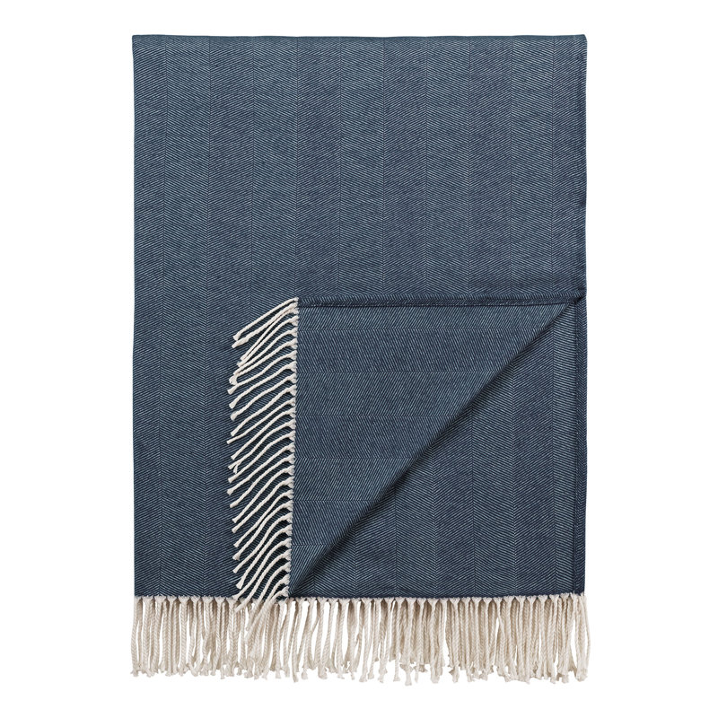 Arley Throw Blanket, Navy Blue