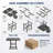 HDPE Outdoor Patio Dining Set, 37.8 In. Square Table With 2 Chairs, All-Weather 3-Piece Bistro Set-1661590821