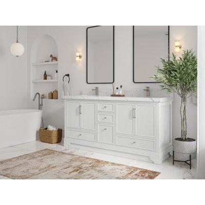 Alys 72" Double Bathroom Vanity Set (Pulls Option)