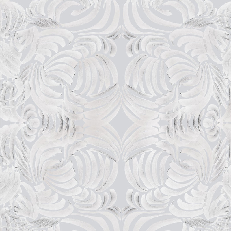 Carreau de papier peint L 10 pi x l 24 po Abra Flora, Porcelaine, Faux Grasscloth