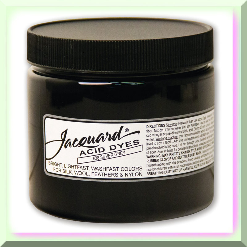 Silver Grey Acid Dye 8 Oz Concentrated for Wool Silk Nylons