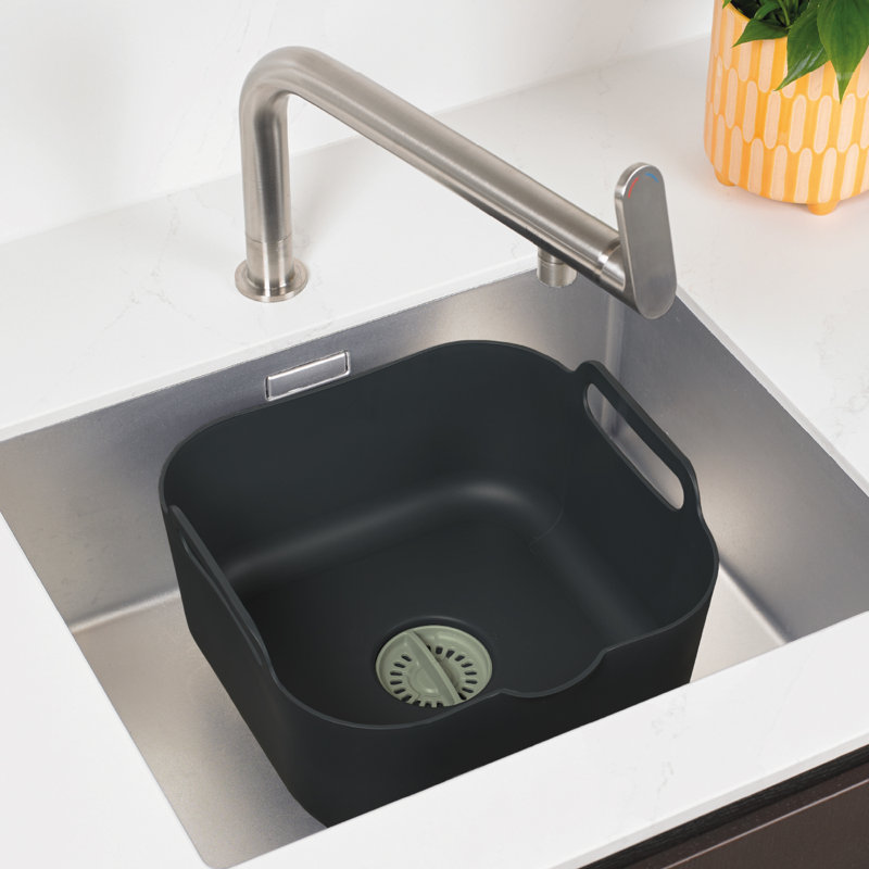 Recycled Washing Up Bowl - Made in UK, Charcoal Grey & Sage Green