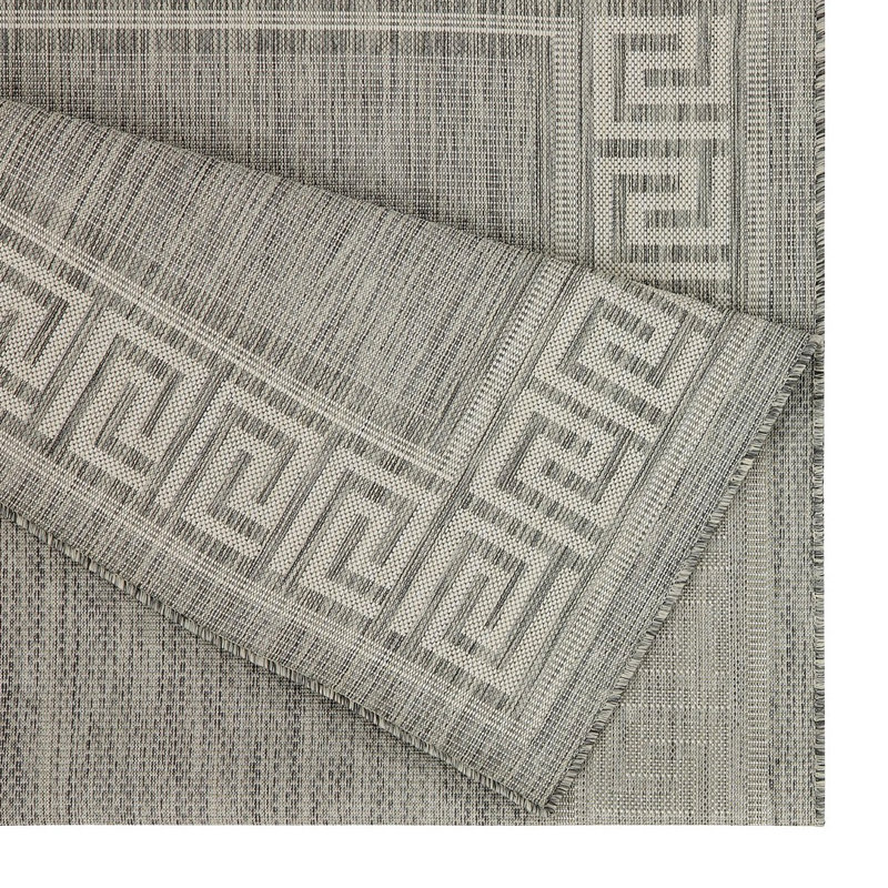 Sunshine Indoor/Outdoor Area Rug, Rectangle 5'3" x 7'3", Silver