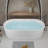 59"Linear Acrylicfreestanding Bathtub Stand Alone Soaker Tub