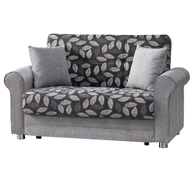 Rio 63 in. Fabric Upholstered 2-Seater 3-in-1 Sleeper Loveseat with Storage, Beige